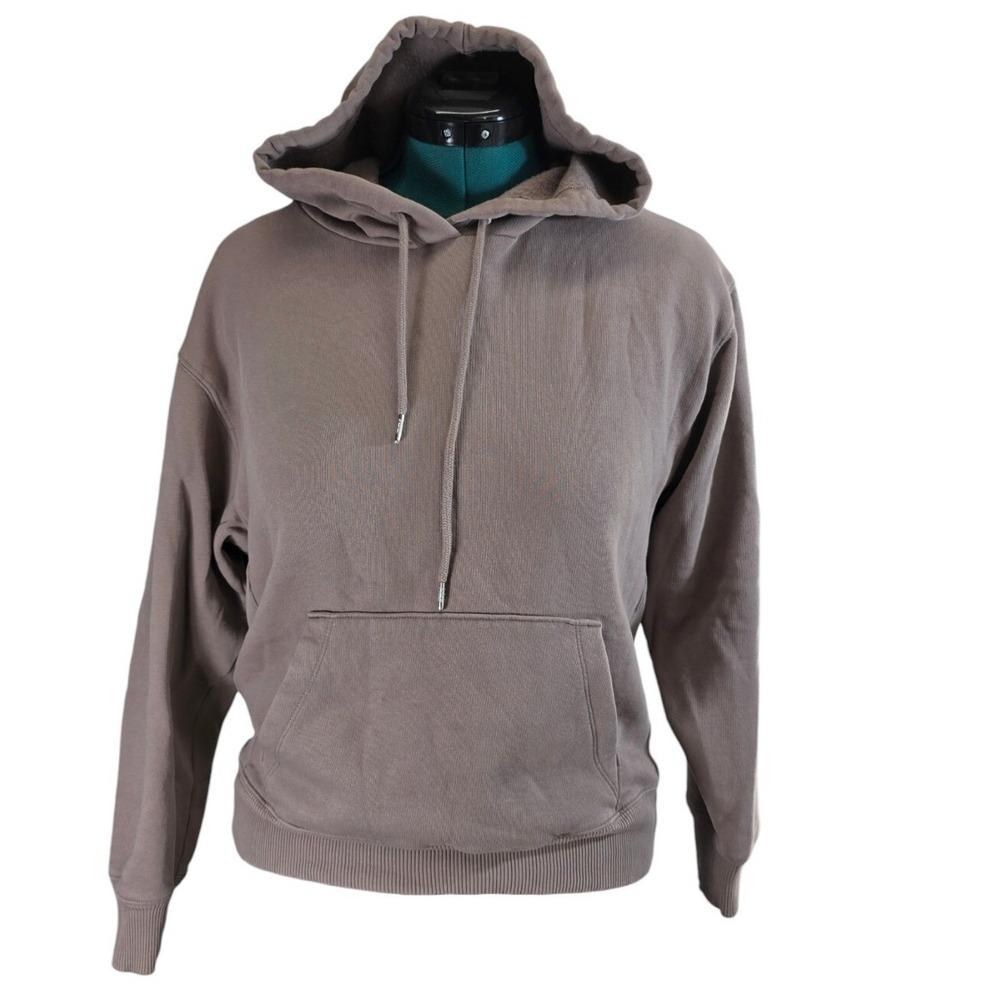 PINK Victoria's Secret Hoodie Women XS Mauve Brown Cotton Classic Pocket Logo